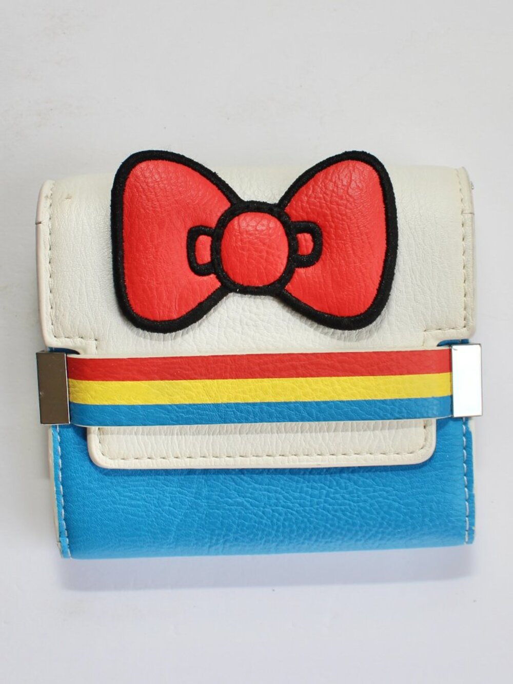 Loungefly x Hello Kitty 45th Anniversary Striped Flap Wallet Multicolored